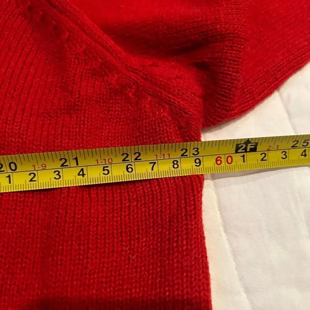 Damart Classic Cardigan in deep red excellent pre owned condition $50 Msrp Large